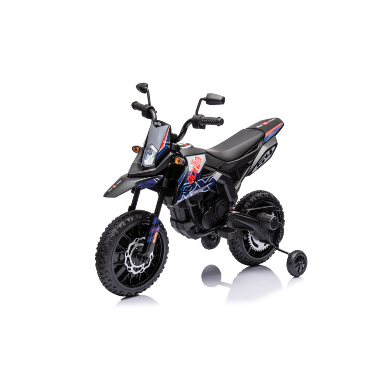 Elektrická motorka Aprilia RX - modrá